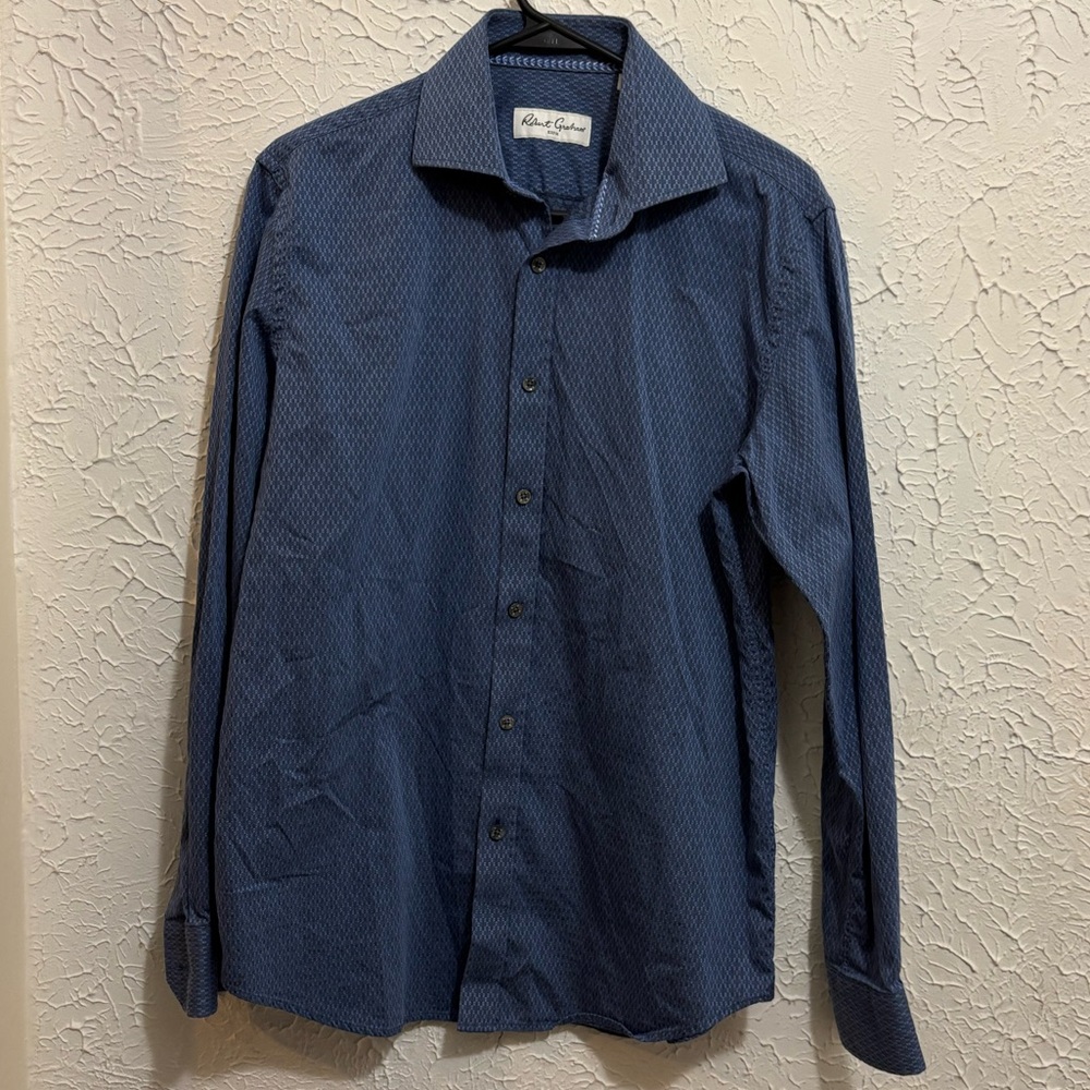 Robert Graham Navy Patterned Dress Shirt